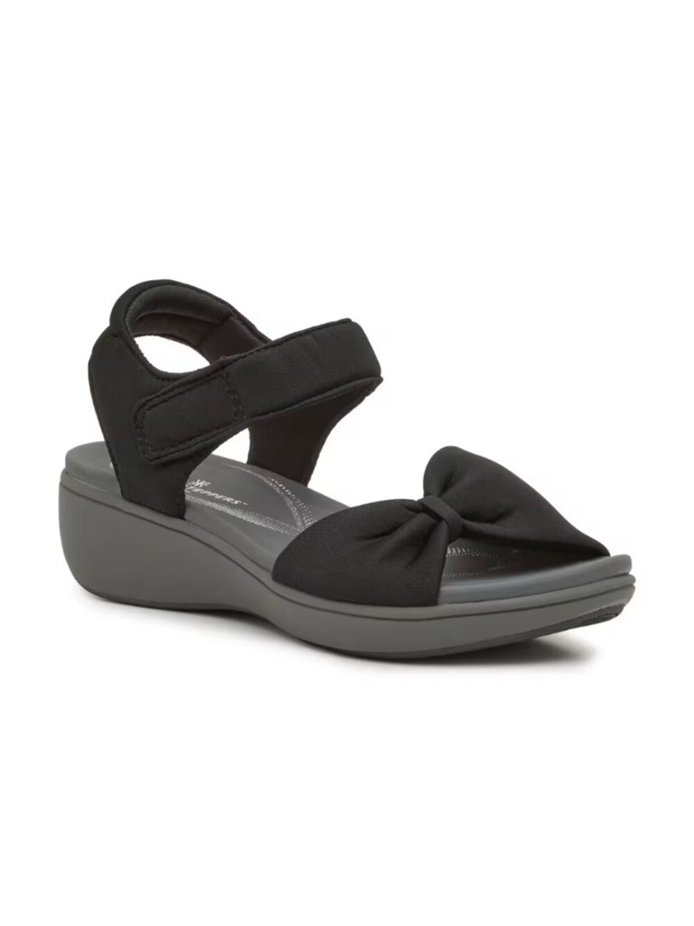 Clarks Cloudsteppers Breezerae Sara Comfort Bow Sandals Black Women's - Size 5M